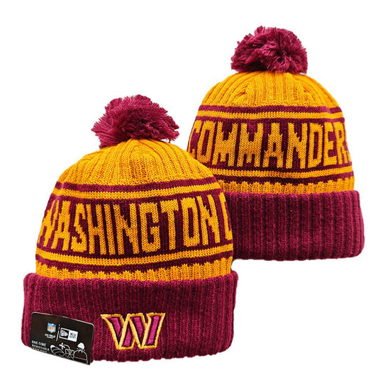 Gold/Burgundy Football Beanie
