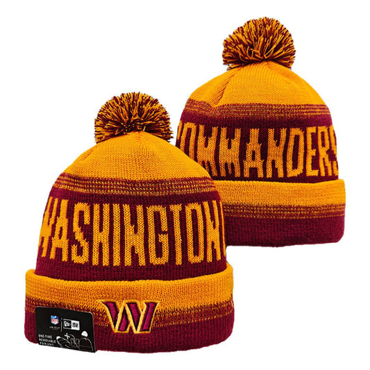 Gold/Burgundy Football Beanie