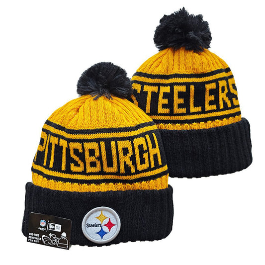 Gold/Black Football Beanie
