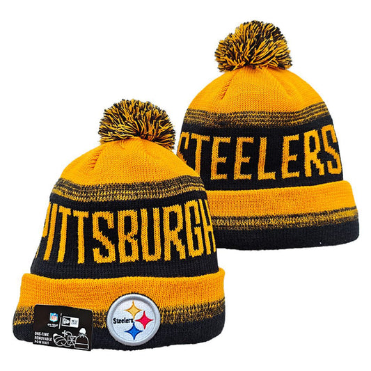 Gold/Black Football Beanie
