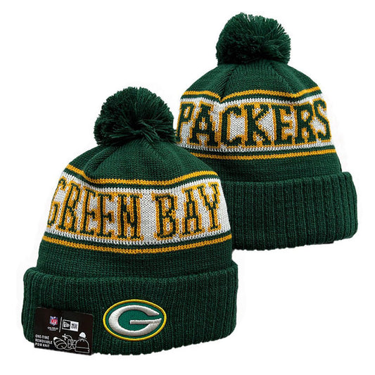 Green/Yellow/White Football Beanie