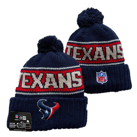 Navy/Red/Gray/White Football Beanie