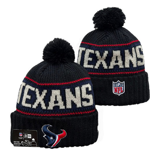 Black/Navy/Red/Cream Football Beanie