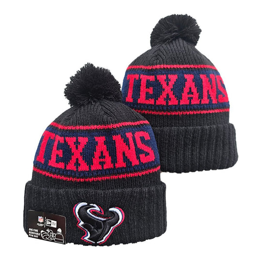 Black/Navy/Red/White Football Beanie