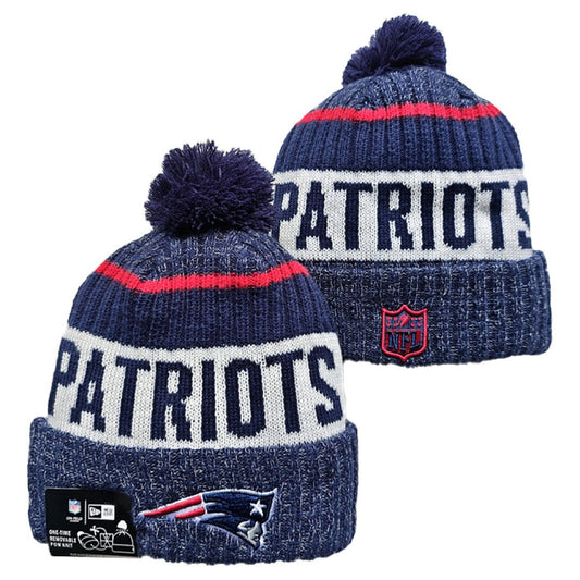 Navy/Gray/White/Red Football Beanie