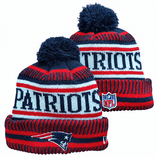Navy/Red/White Football Beanie
