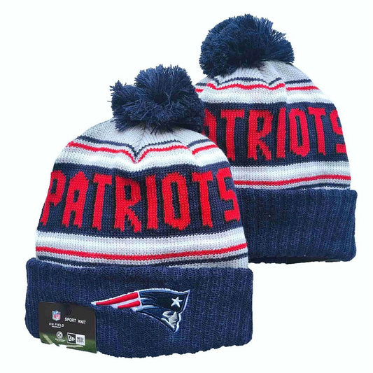 Navy/Gray/Red/White Football Beanie