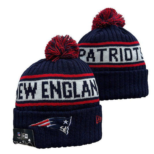 Navy/Red/Gray/White Football Beanie