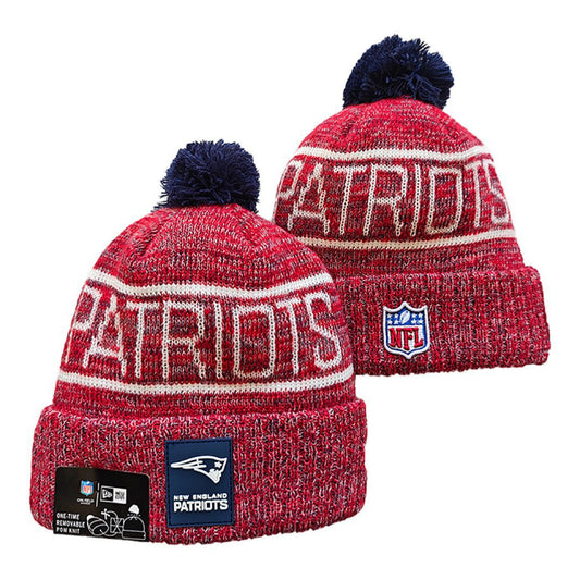 Red/Gray/Navy/White Football Beanie