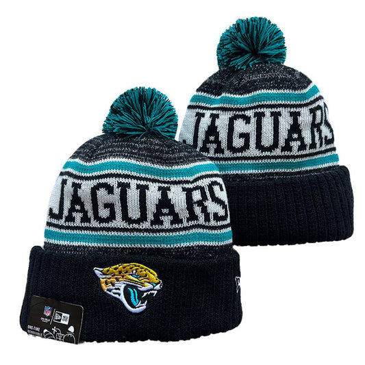 Black/Teal/Gray/White Football Beanie
