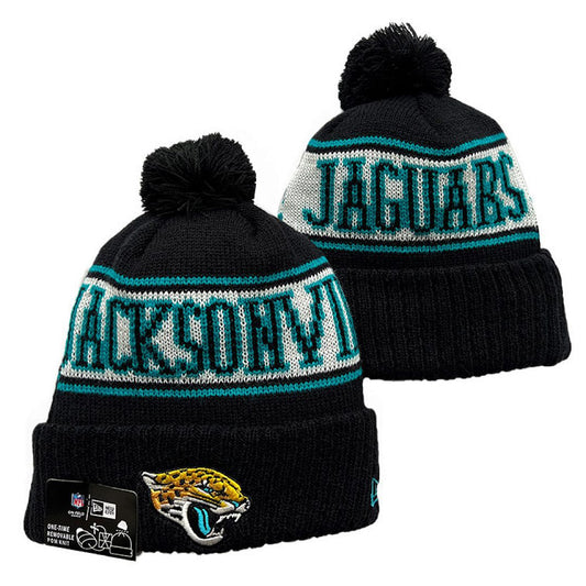 Black/Teal/White Football Beanie