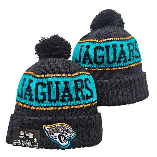Gray/Teal/Gold/Black Football Beanie