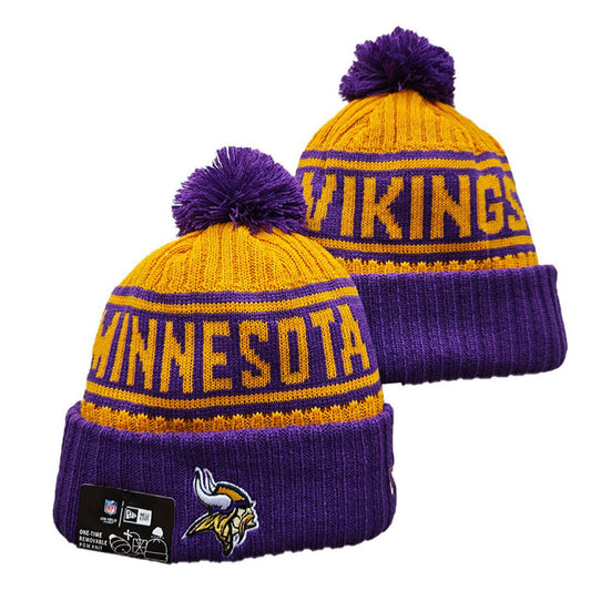 Yellow/Purple Football Beanie