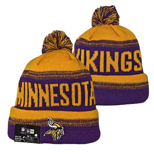 Yellow/Purple Football Beanie