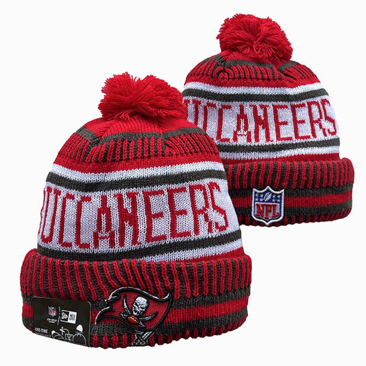 Red/Gray/White Football Beanie