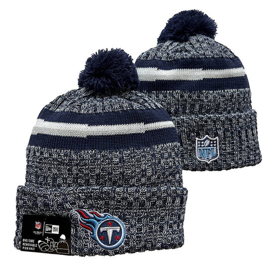 Gray/Navy/White Football Beanie