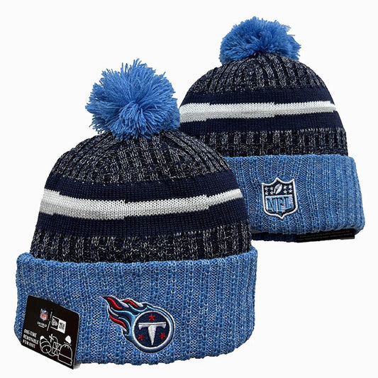 Gray/Navy/Blue/White Football Beanie