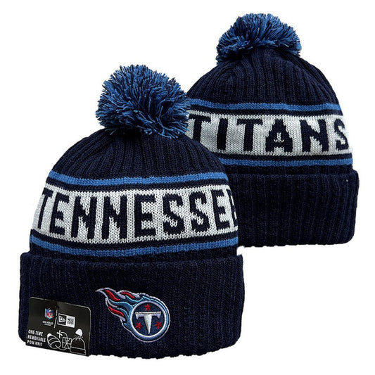 Navy/Blue/White Football Beanie