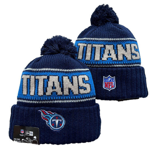 Navy/Blue/White Football Beanie
