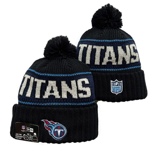 Black/Navy/Blue/White Football Beanie