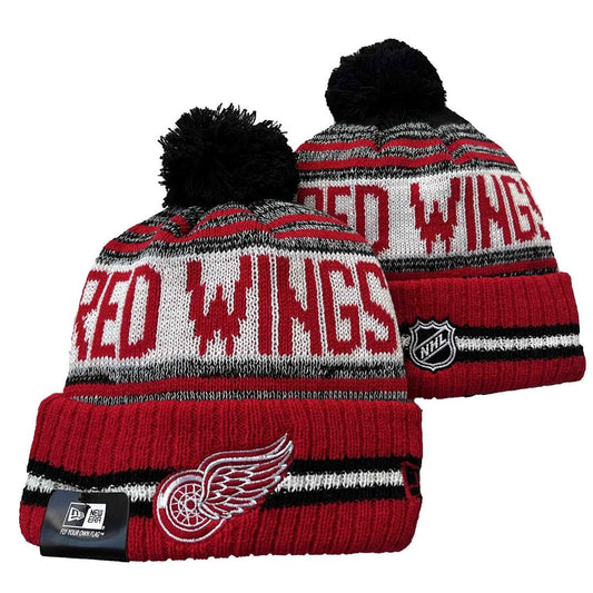 Red/Black/White Hockey Beanie
