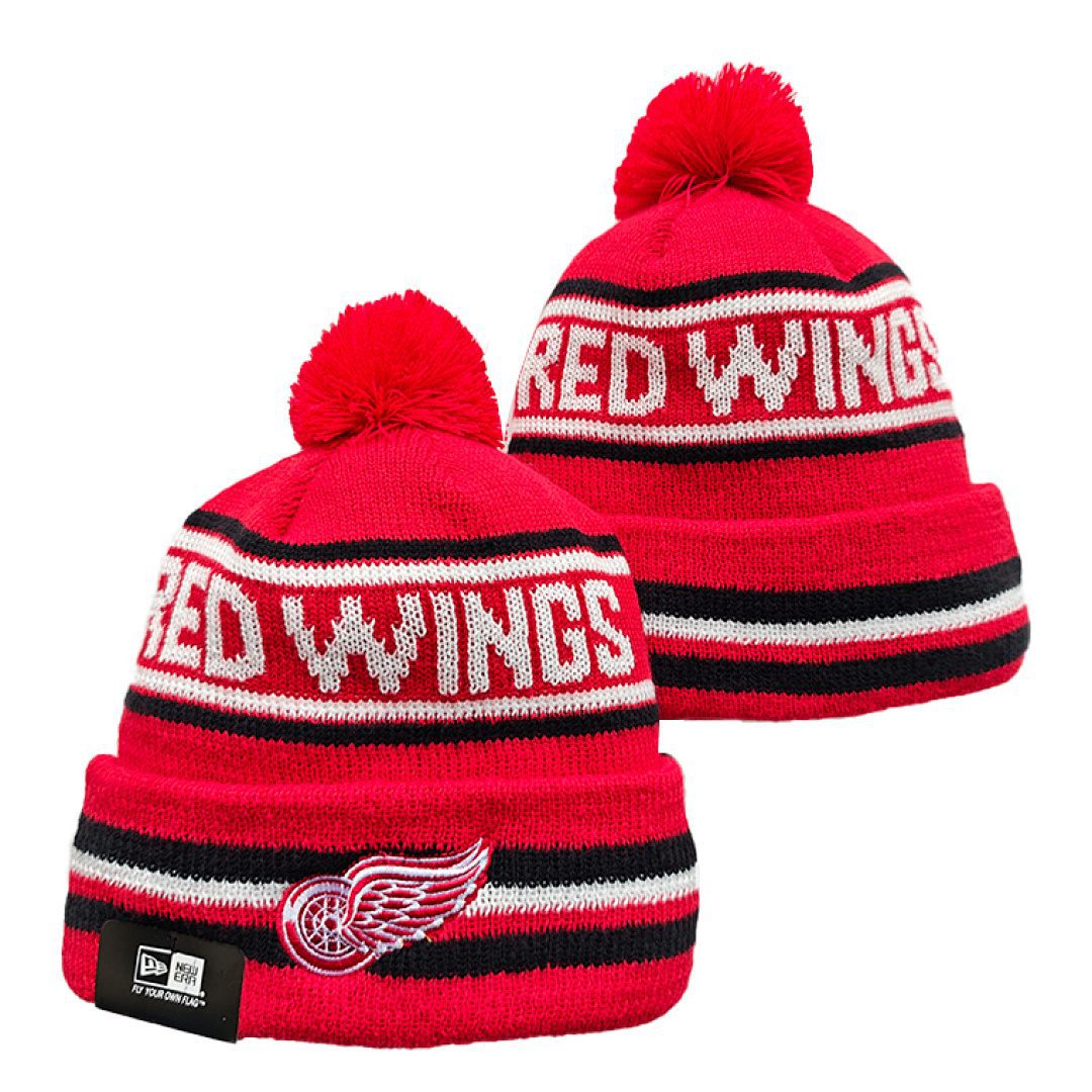 Red/Black/White Hockey Beanie