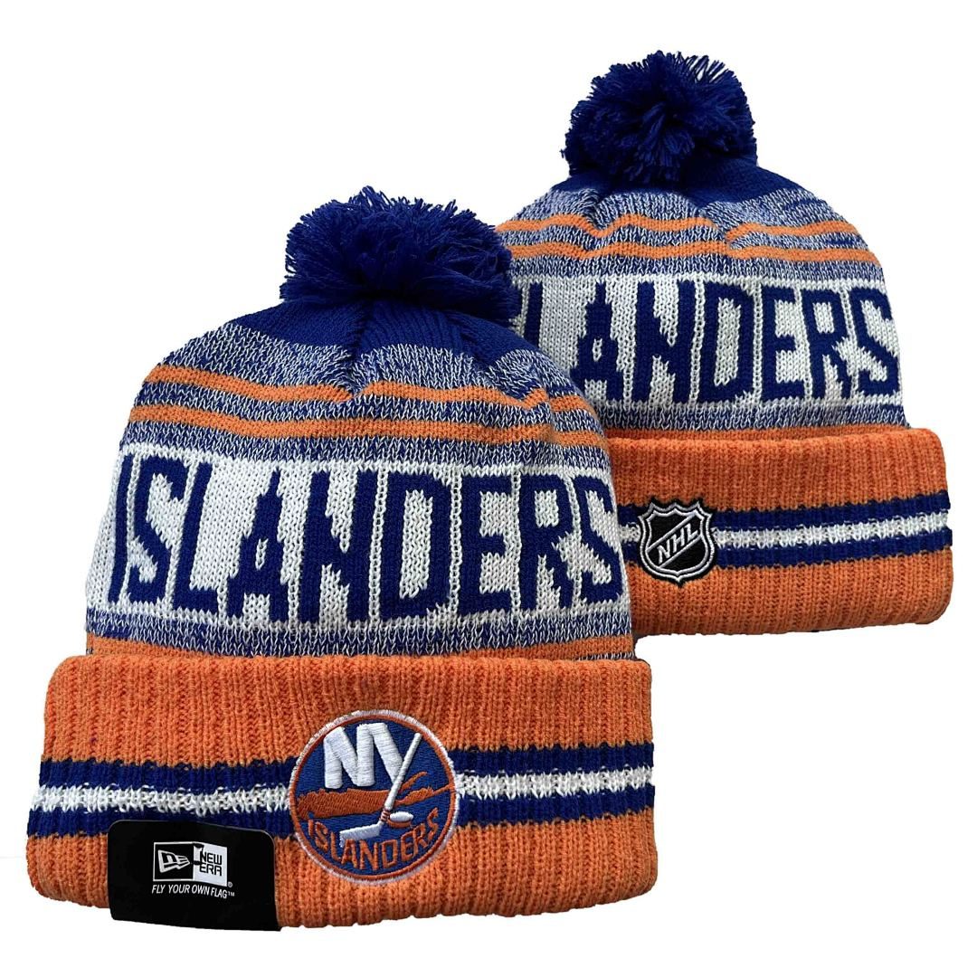 Orange/Blue/White Hockey Beanie