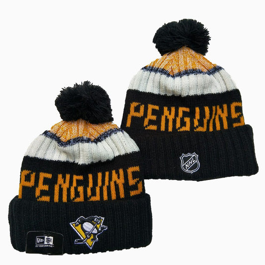 Black/Gold/White Hockey Beanie