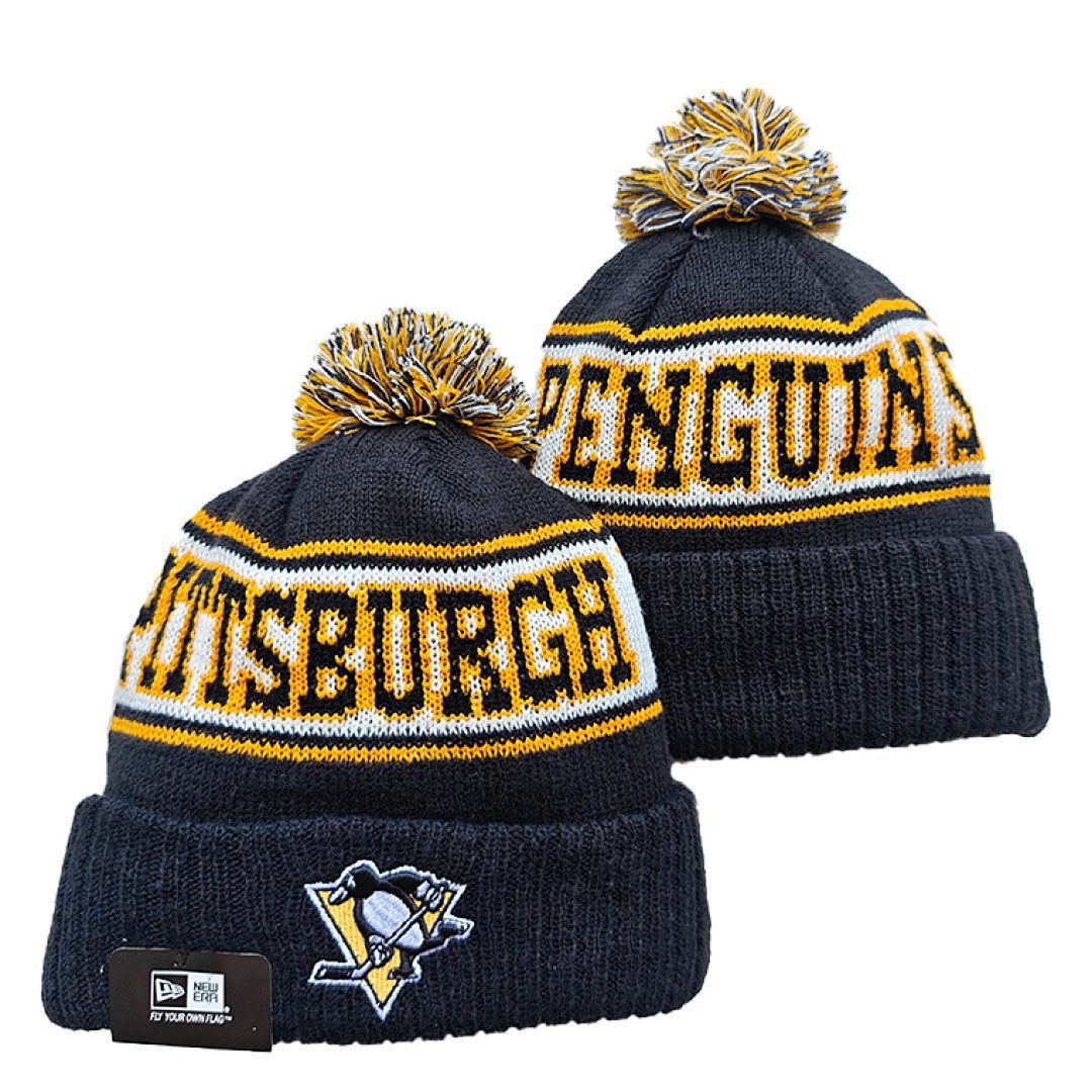 Black/Gold/White Hockey Beanie