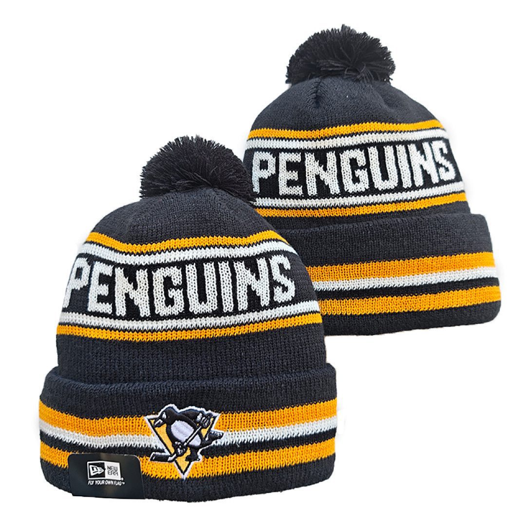 Black/Gold/White Hockey Beanie