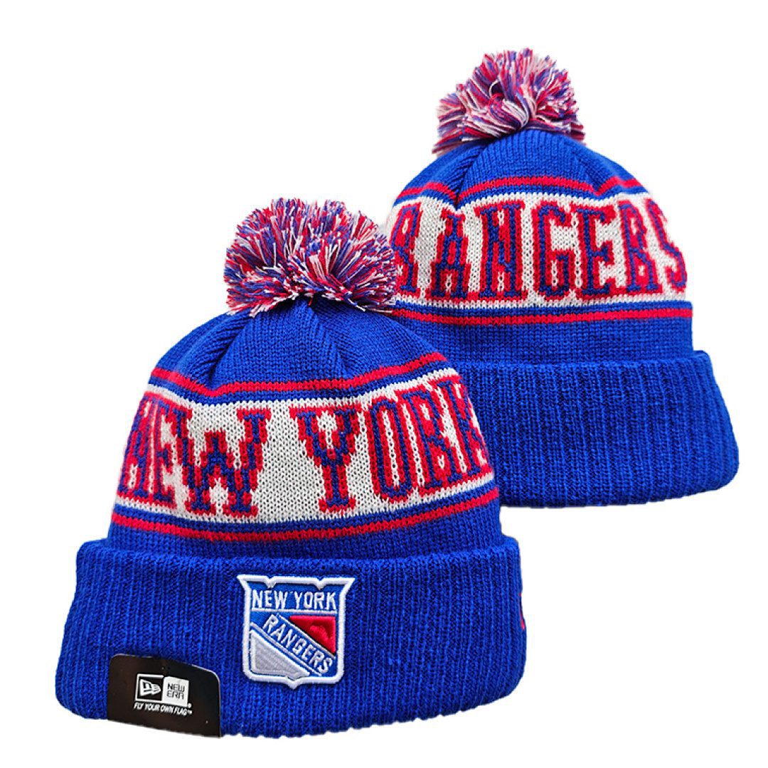 Blue/Red/White Hockey Beanie