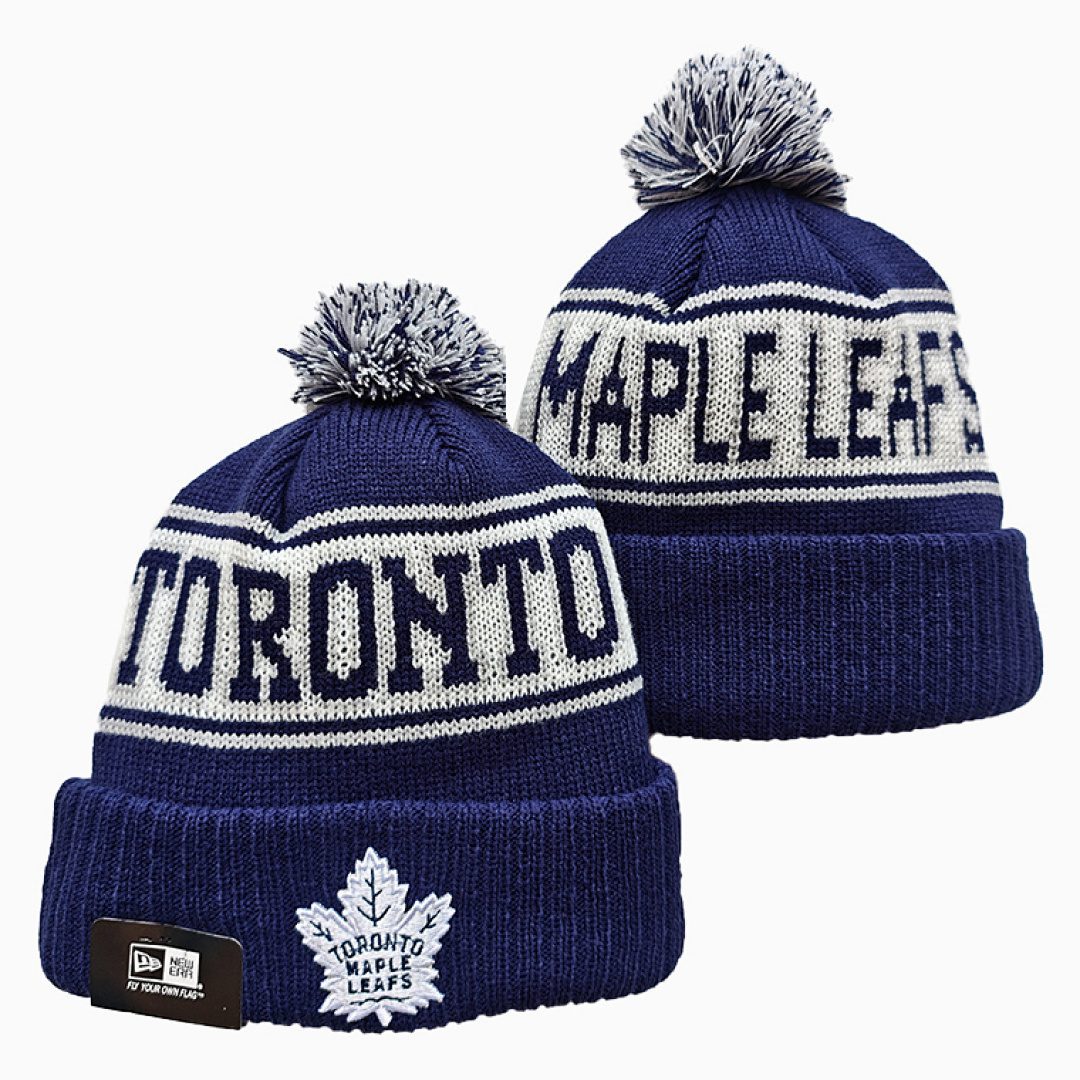 Navy/White Hockey Beanie