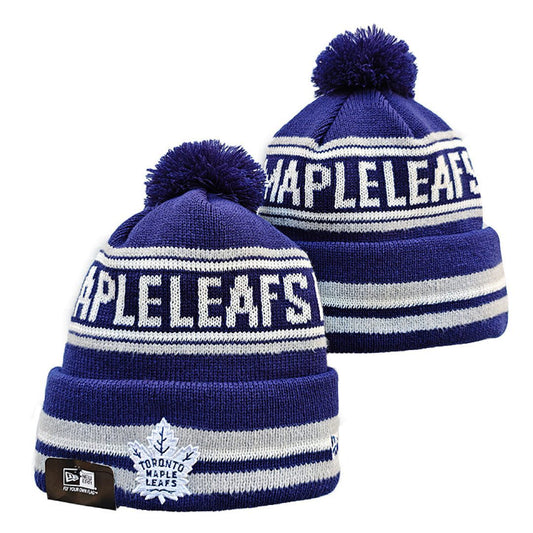Blue/White Hockey Beanie