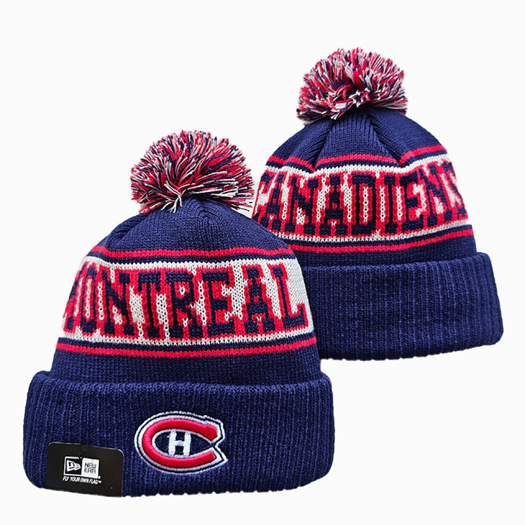Navy/Red/White Hockey Beanie