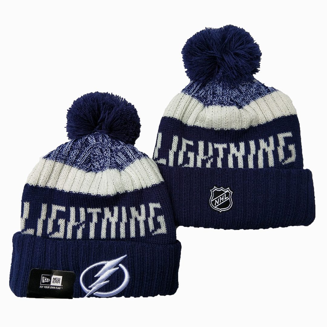 Navy/White Hockey Beanie