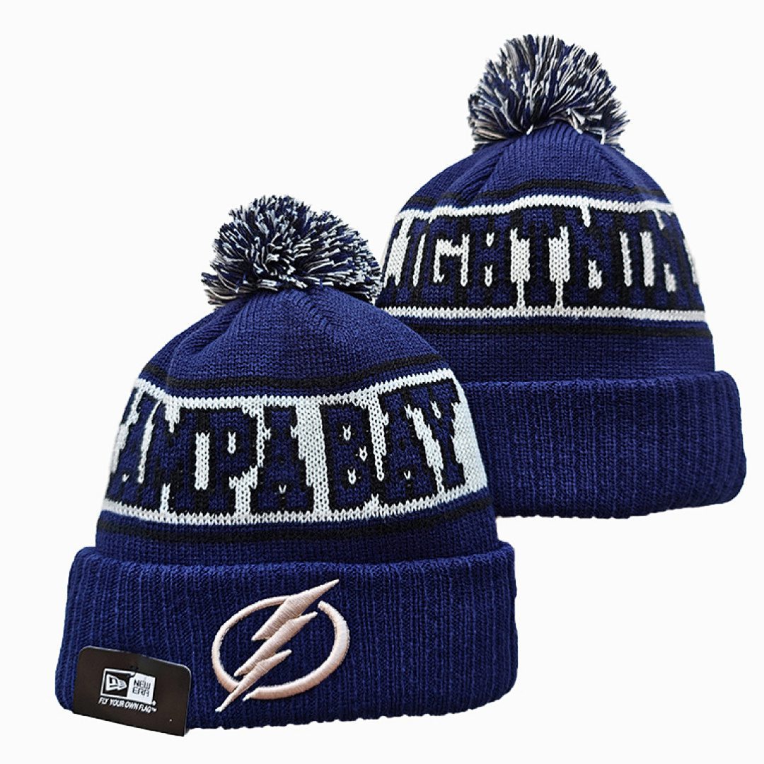 Navy/White Hockey Beanie