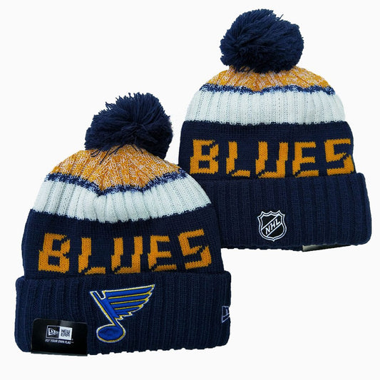 Navy/Gold/White Hockey Beanie