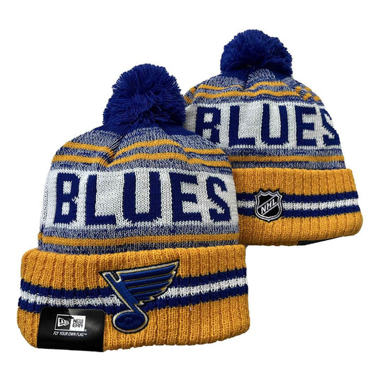 Gold/Navy/White Hockey Beanie