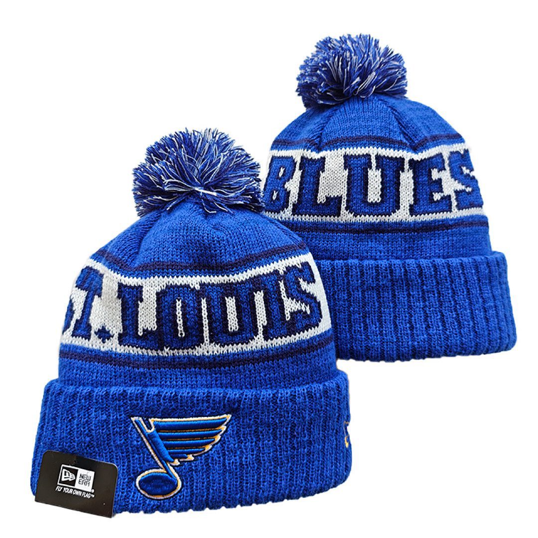 Blue/Navy/White Hockey Beanie