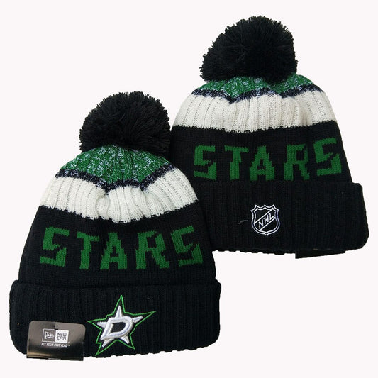 Black/Green/White Hockey Beanie