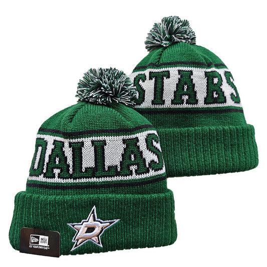 Green/Black/White Hockey Beanie