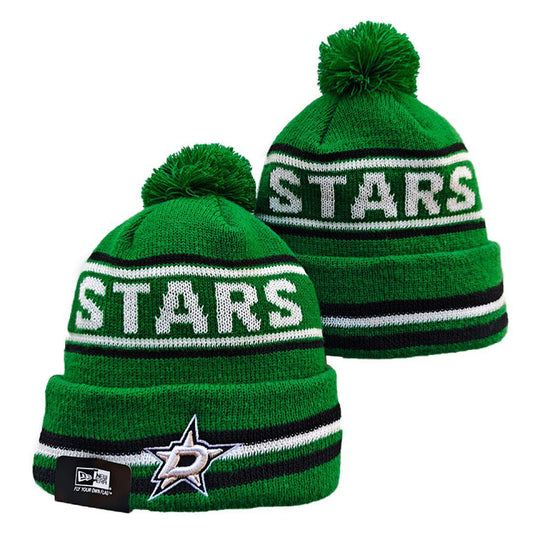 Green/Black/White Hockey Beanie