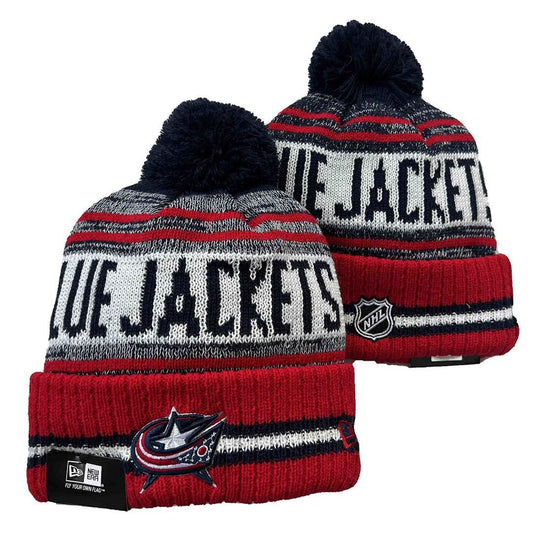 Black/White/Red Hockey Beanie