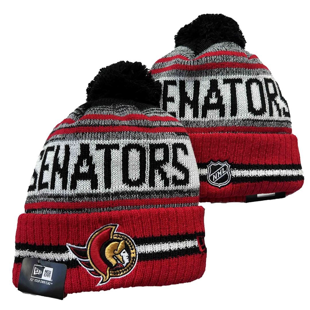 Black/Red/White Hockey Beanie