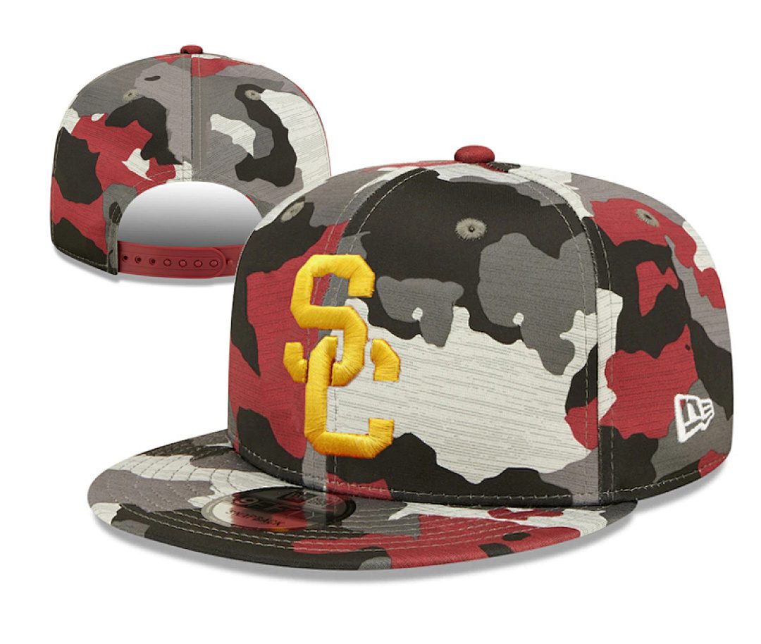 Red/Gray/Black/White College Football Hat