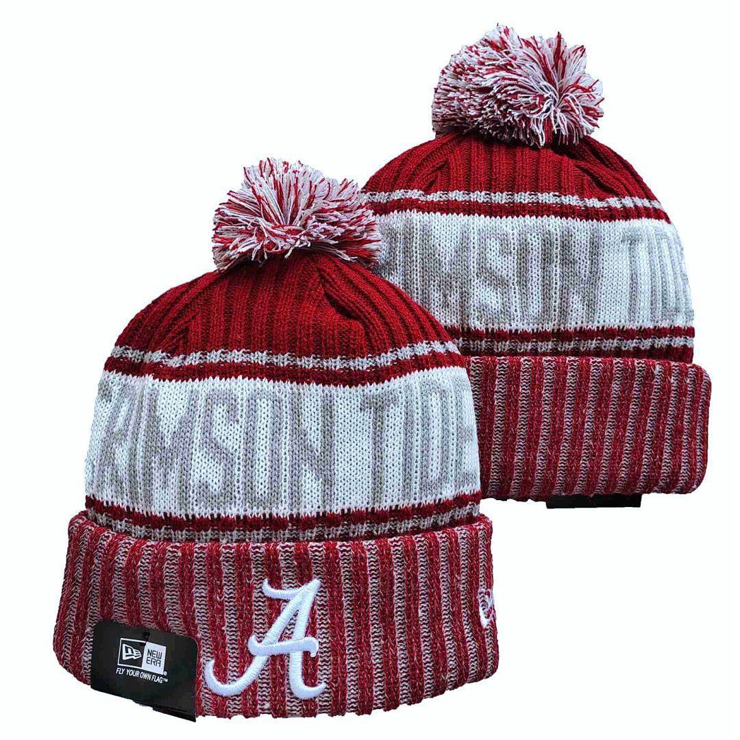 Crimson/Gray/White College Football Beanie