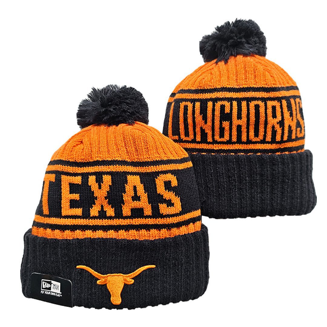 Orange/Black College Football Beanie