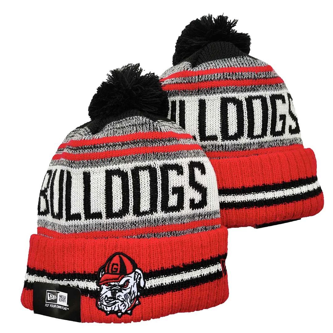 Red/Black/White College Football Beanie