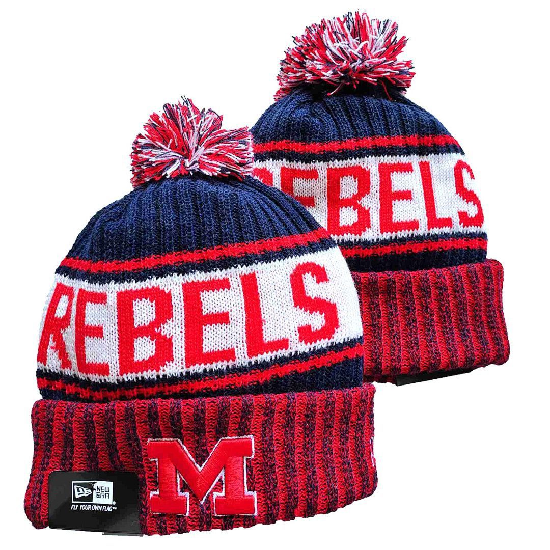 Navy/Red/White College Football Beanie