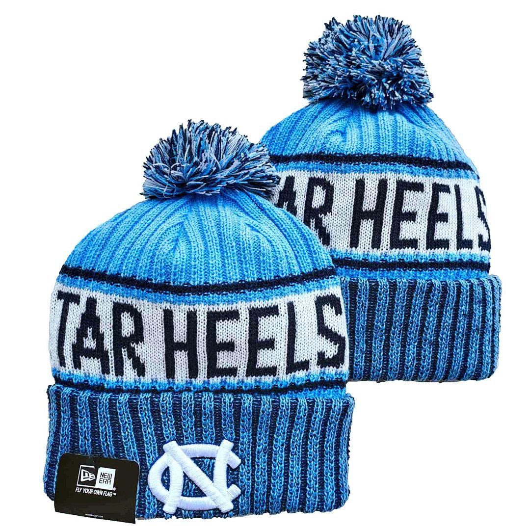 Light Blue/Navy/White College Football Beanie